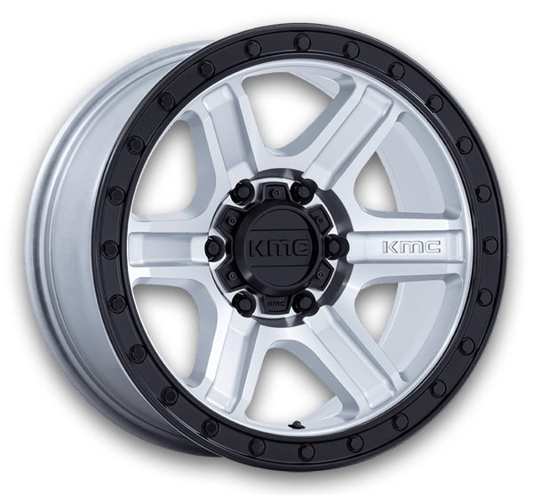 KMC Wheels Outrun 18x9 Machined With Gloss Black Lip 6x135 18mm 87.1mm
