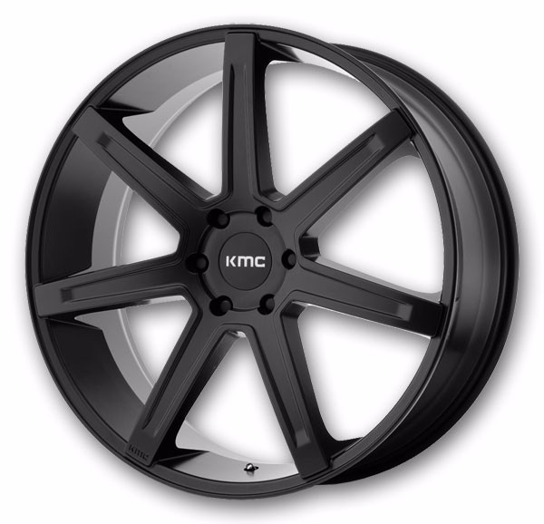 KMC Wheels KM700 Revert 24x9.5 Satin Black 5x127 +38mm 72.6mm