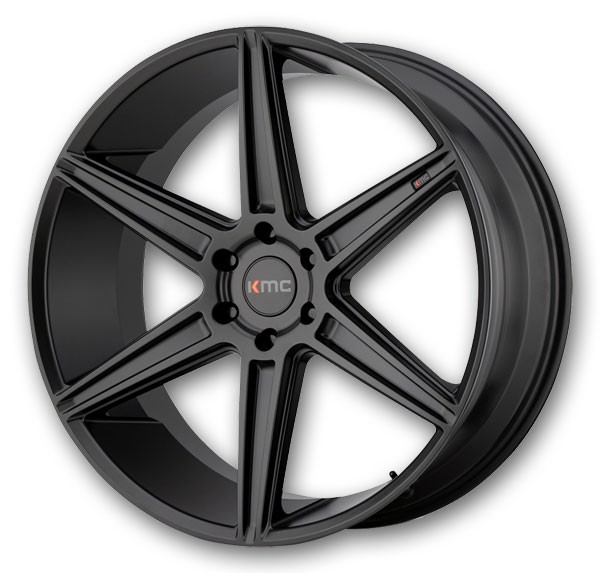 KMC Wheels Prism 20x10.5 Satin Black 5x114.3 +45mm 72.6mm