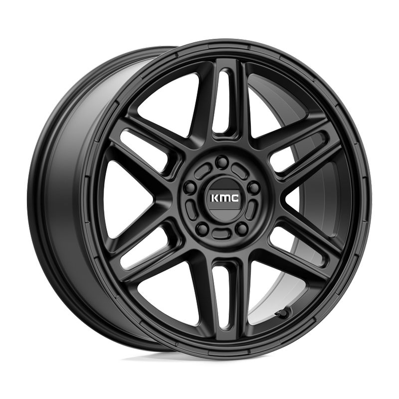 KMC Wheels Nomad 18x8 Satin Black 5x114.3 +38mm 72.6mm