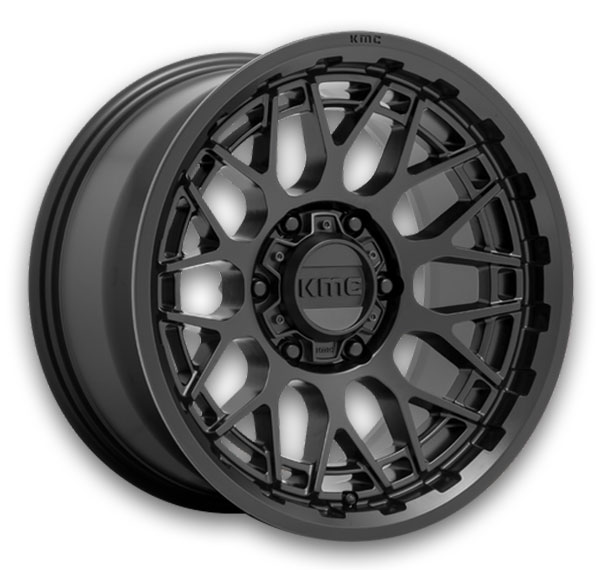 KMC Wheels Technic 20x9 Satin Black 6x139.7 +18mm 106.1mm