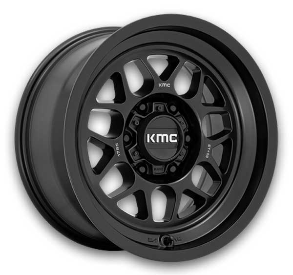 KMC Wheels Terra 17x8.5 Satin Black 6x120 +0mm 66.9mm