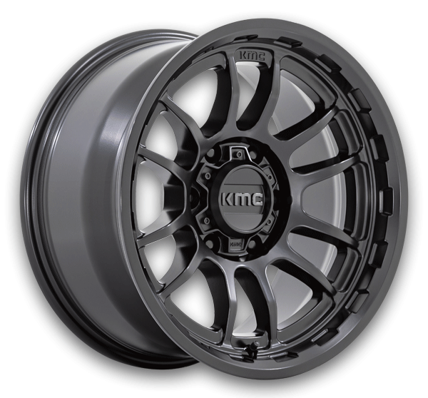 KMC Wheels Wrath 17x8.5 Satin Black 6x139.7 -10mm 106.1mm