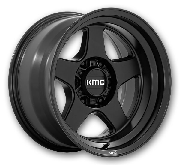 KMC Wheels LOBO 17x8.5 Matte Black 6x114.3 +18mm 66.06mm