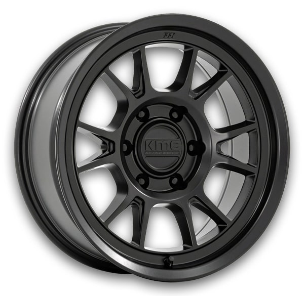 KMC Wheels Range 17x8.5 Matte Black 5x127 -10mm 71.5mm