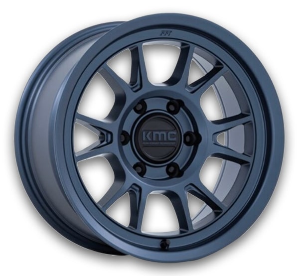 KMC Wheels Range 17x8.5 Metallic Blue 5x127 -10mm 71.5mm