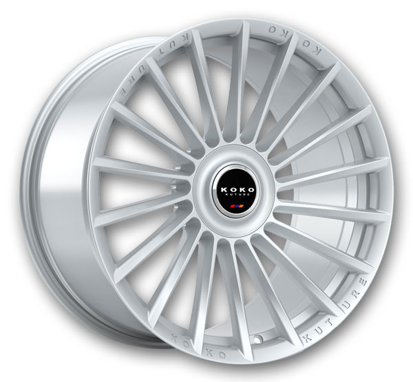 Koko Kuture Wheels Urfa FF 24x9.5 Gloss Silver 5x112 +20mm 66.56mm