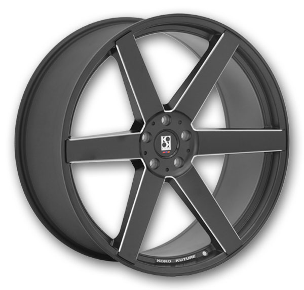 Koko Kuture Wheels Sardinia 6 26x10 Black 6x139.7 30mm 78.1mm