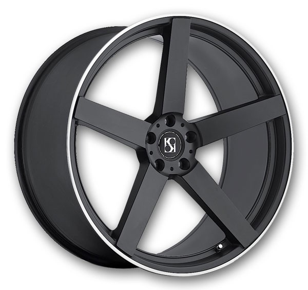Koko Kuture Wheels Sardinia 5 20x10 Black with Machine Line 5x114.3 40mm 73.1mm