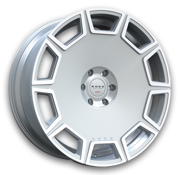 Koko Kuture Wheels Sicily 22x10.5 Gloss Silver With Machined Face 5x120 +35mm 74.1mm