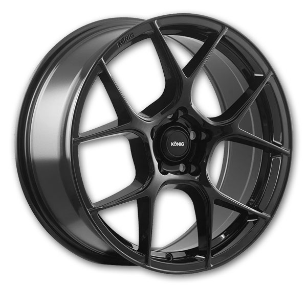 Konig Wheels Diverge 17x8 Gloss Black 5x114.3 +42mm