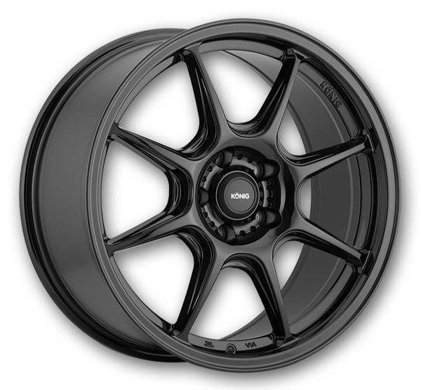 Konig Wheels Lockout 16x7.5 Gloss Black 5x100 +45mm 73.1mm