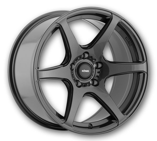 Konig Wheels Tandem 16x7.5 Dark Graphite 5x100 +45mm 73.1mm