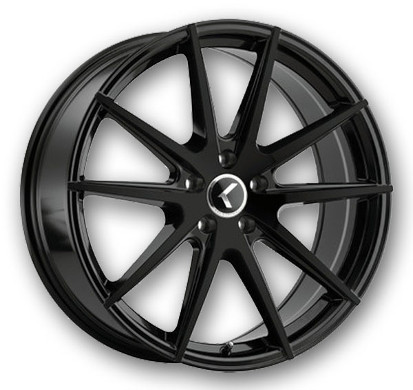 Kraze Wheels KR193 Turismo 17x8 Gloss Black 5x108 +38mm 63.5mm
