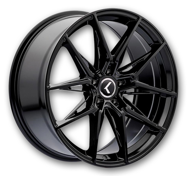 Kraze Wheels KR196 Evolve 20x9 Gloss Black 5x120 +35mm 72.56mm
