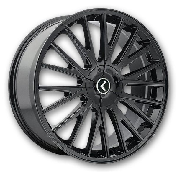 KRAZE Wheels KR185 Double Down 20x8.5 Gloss Black 5x115/5x120 +38mm 74.1mm