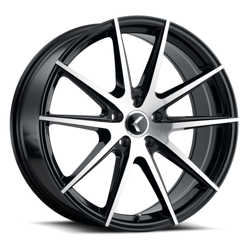 Kraze Wheels KR193 Turismo 18x8 Black/Machined Face 5x112 +40mm 66.56mm