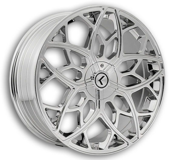 KRAZE Wheels KR184 Ricochet 22x8.5 Chrome 5x112/5x114.3 +38mm 72.62mm