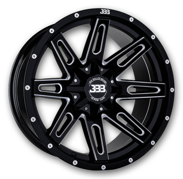 Big Baller Brand Wheels H137 LB4 18x9 Gloss Black Milled 6x135/6x139.7 +18mm 106.1mm