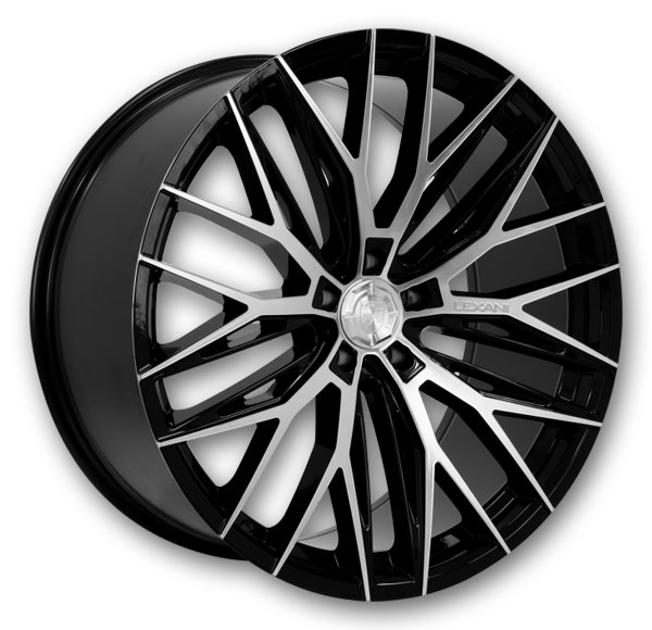 Lexani Wheels Aries 26x10 Machine Face/Black Accents with Black Lip and Machine Groove  +0mm 74.1mm