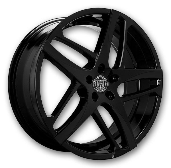 Lexani Wheels Bavaria 20x10 Full Gloss Black 5x112 +25mm 74.1mm
