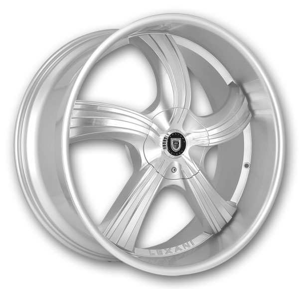 Lexani Wheels Cinco 24x10 Silver with Machine Face  +0mm 74.1mm
