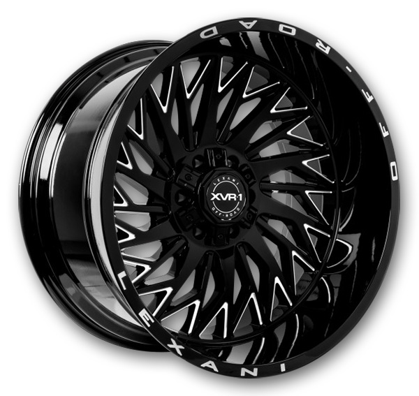 Lexani Offroad XVR-1 Wheels Compass 22x12 Gloss Black/CNC Grooves 8x170 +44mm 74.1mm