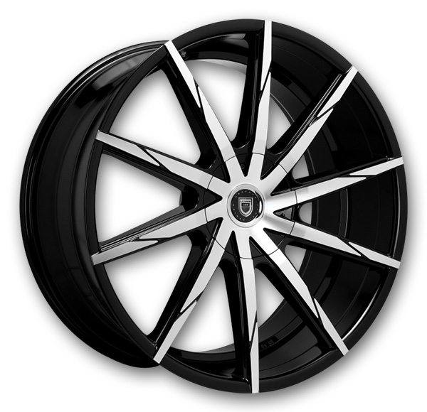 Lexani Wheels CSS-15 HD 24x9 Machine Face/Black Accents With Black Lip And Machine Groove 5x120 +25mm 74.1mm