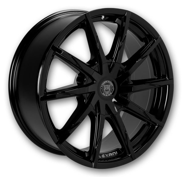 Lexani Wheels CSS-15 HD 22x10 Full Gloss Black 5x130 +25mm 74.1mm