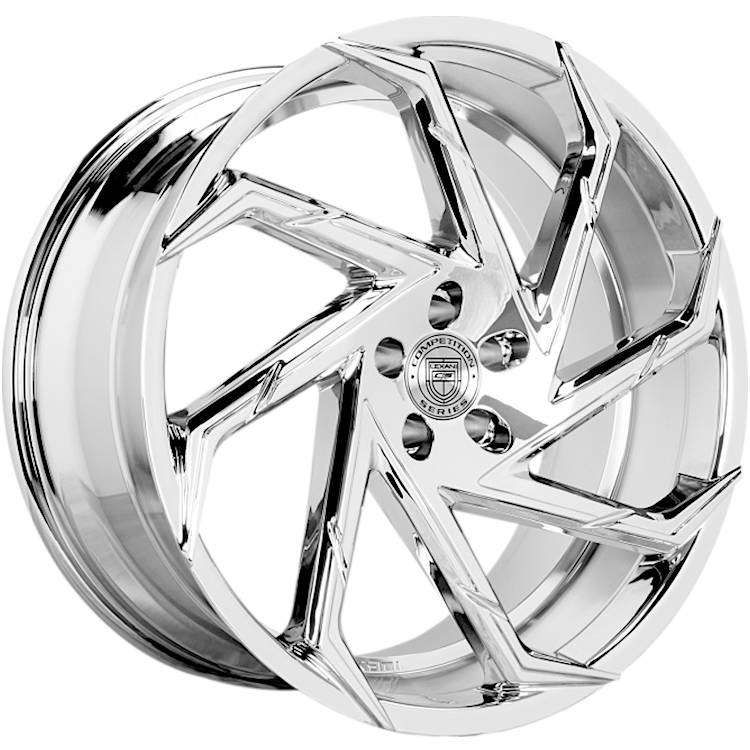 Lexani Wheels Cyclone 24x10 Full Chrome 5x120 +32mm 74.1mm