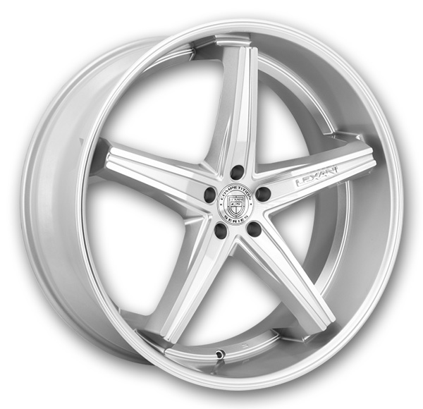 Lexani Wheels Fiorano 24x10 Silver with Machine Face  +15mm 74.1mm