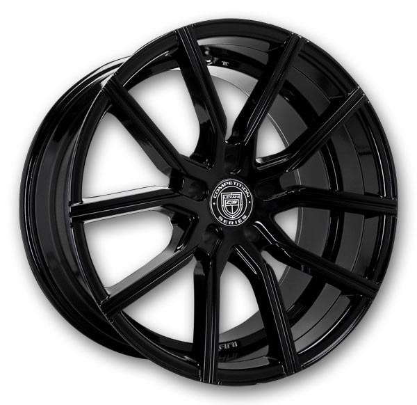 Lexani Wheels Gravity 22x10 Full Gloss Black 5x120 +33mm 74.1mm