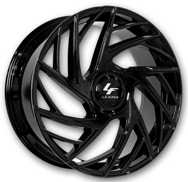 Lexani Wheels Mugello-XL 24x10 Full Gloss Black 5x112 +25mm 74.1mm