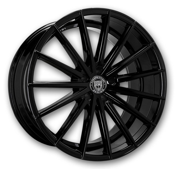 Lexani Wheels Pegasus 22x10 Full Gloss Black 5x127 +35mm 74.1mm