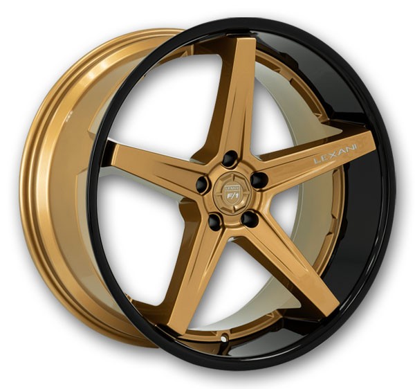 Lexani Wheels Savage 19x8.5 Bronze With Black Lip 5x100 +38mm 74.1mm