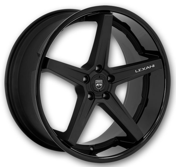 Lexani Wheels Savage 19x8.5 Full Gloss Black 5x120 +42mm 74.1mm