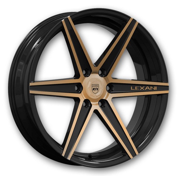 Lexani Wheels Savage-6 22x10 Black with Bronze 6x132 +38mm 74.1mm