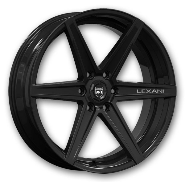 Lexani Wheels Savage-6 24x10 Full Gloss Black  +35mm 74.1mm