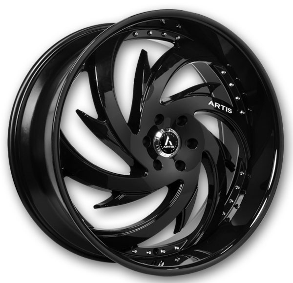 Lexani Wheels Spada 24x10 Full Gloss Black 6x139.7 +22mm 74.1mm