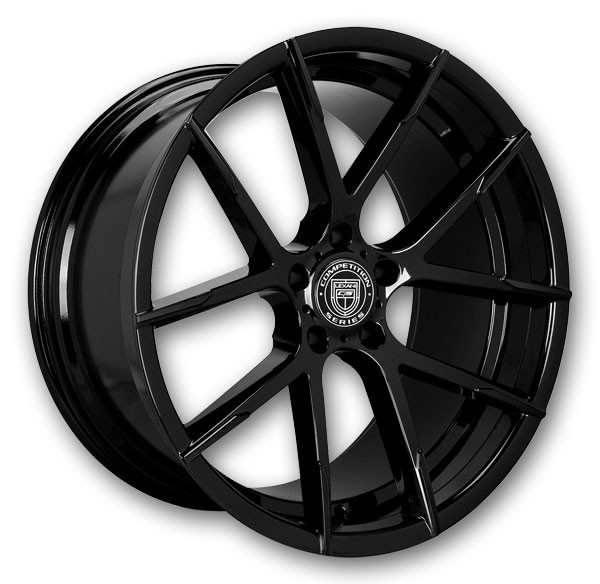 Lexani Wheels Stuttgart 22x11 Full Gloss Black 5x112 +42mm 74.1mm