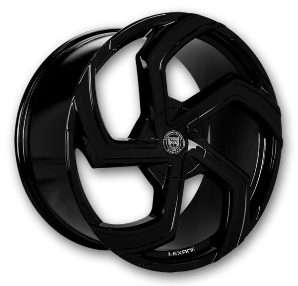 Lexani Wheels Swift 20x10 Full Gloss Black  +15mm 74.1mm