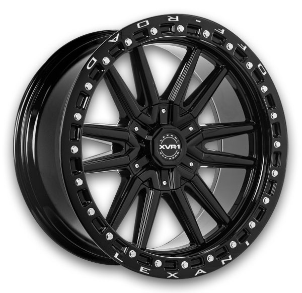 Lexani Offroad XVR-1 Wheels Veneta 20x10 Full Gloss Black 6x135/5x139.7 +18mm 74.1mm