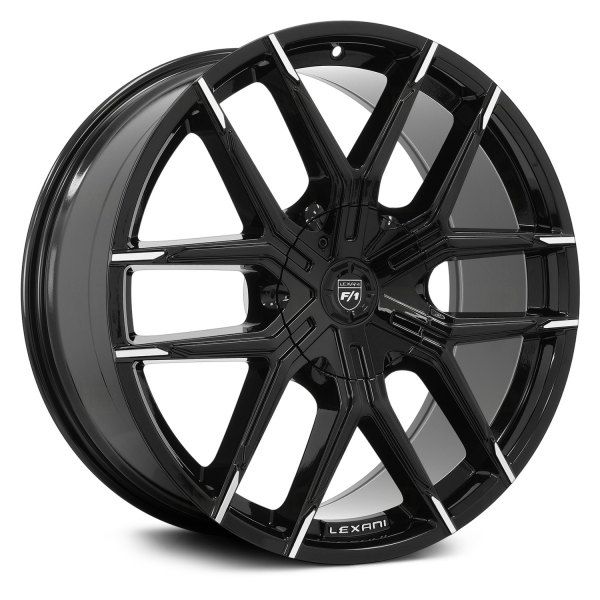 Lexani Wheels Vertigo 20x9 Gloss Black Machine Tips 5x114.3/5x120 35mm 74.1mm