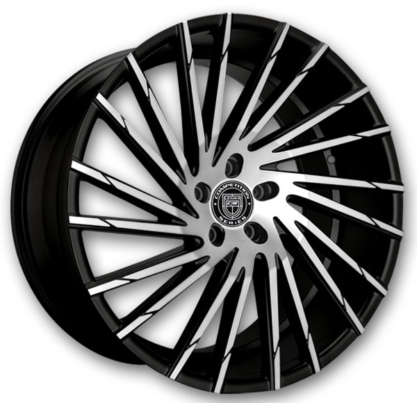 Lexani Wheels Wraith 20x8.5 Satin Black Machine  +15mm 74.1mm