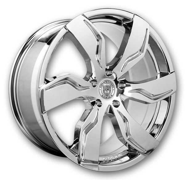 Lexani Wheels Zagato 24x10 Full Chrome 5x139.7 +25mm 74.1mm