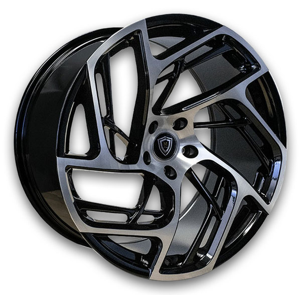 Marquee Wheels M1002 20x10.5 Black Machined 5x115 +20mm 73.1mm