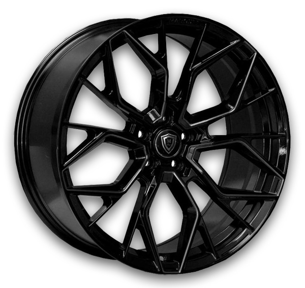 Marquee Wheels M1004 20x9 Gloss Black Machined 5x114.3 +33mm 73.1mm