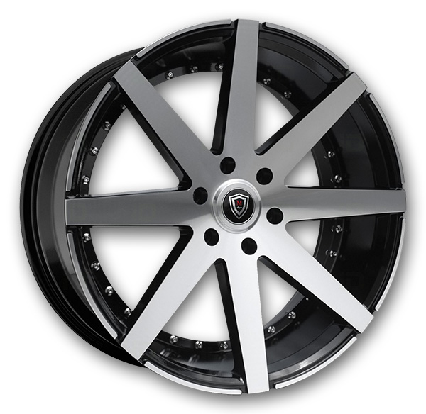 Marquee Wheels M3226 20x10.5 Black Machined 5x114.3 +38mm 73.1mm
