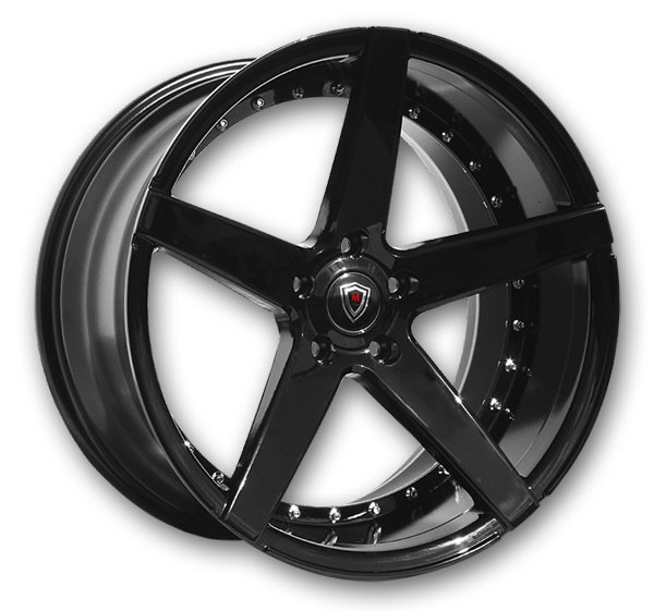 Marquee Wheels M3226 22x10.5 Gloss Black 5x114.3 +40mm 73.1mm