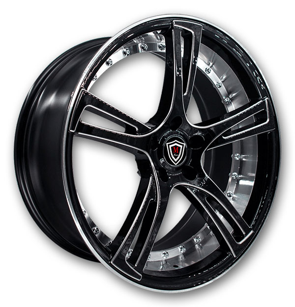 Marquee Wheels M3247 20x10.5 Black Milled 5x112 +38mm 66.6mm